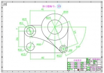 UG练习题CAD图纸机械设计题39
