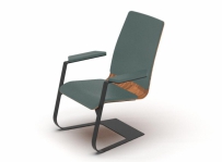 会议室主席躺椅产品设计与渲染