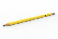 黄色铅笔keyshot产品渲染贴图
