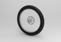 山地自行车前轮建模与产品渲染图纸下载