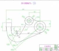 UG建模学习图纸CAD平面练习题30