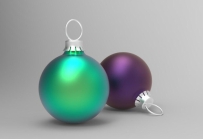 圣诞节装饰品彩球产品渲染实例