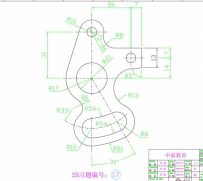 CAD练习图纸UG建模设计案例17