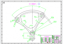 UG练习题CAD图纸机械设计题31