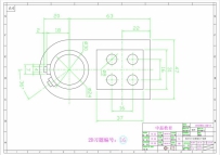 CAD机械设计UG建模练习题图纸16