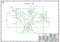 UG练习题CAD图纸机械设计题35