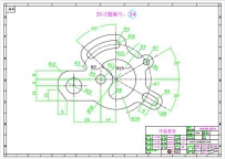 UG练习题CAD图纸机械设计题34
